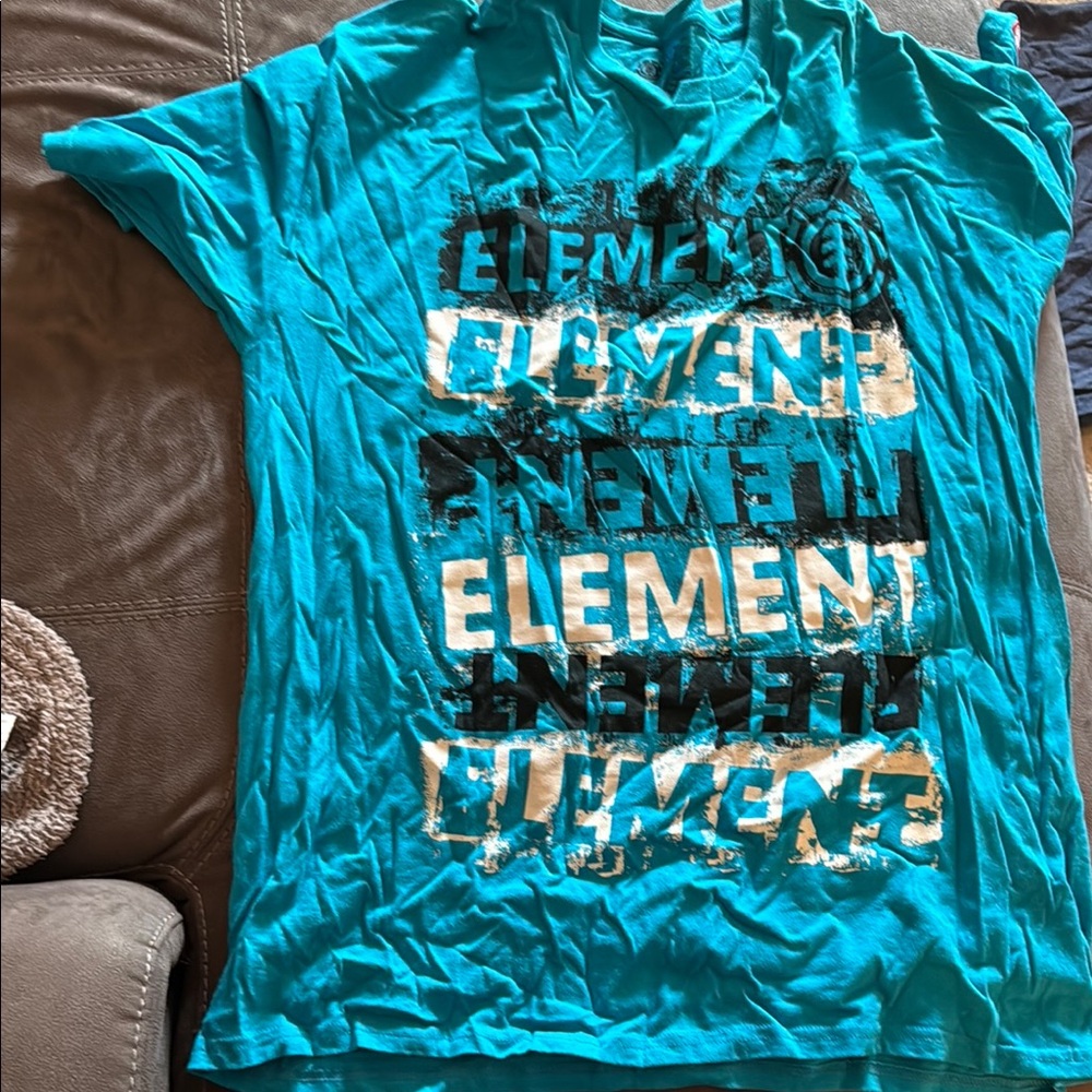 Element Graphic T-Shirt in Teal and Black